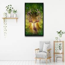 HD Printed Deer Canvas Posters And Prints Minimalist Wall Art Abstract Painting Animal Wall Art Poster Living Room 2024 - buy cheap