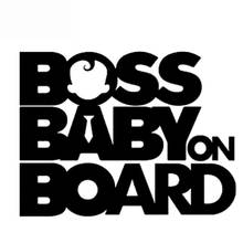 Dawasaru Boss Baby on Board Funny Car Sticker Waterproof Decal Laptop Suitcase Truck Motorcycle Auto Accessories PVC,17cm*13cm 2024 - buy cheap