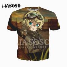 LIASOSO-Camiseta con estampado en 3D para hombre y mujer, camisa de Anime Youjo Senki Tanya Degurechaff Kawaii para chica, camiseta fresca de verano, Tops de ocio de Hip Hop 2024 - compra barato