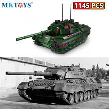 Mktoys tijolos de tanque de batalha principal, modelo da segunda guerra mundial, blocos de construção do exército da alemanha, brinquedos para meninos 2024 - compre barato