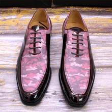 Туфли-оксфорды мужские, из натуральной лакированной кожи, на шнуровке, темно-красные, черные, размеры с 39 по 46, свадебная формальная обувь 2024 - купить недорого