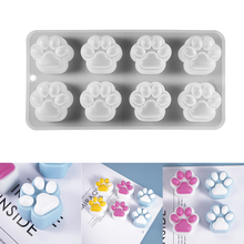 8 Cavity Kawaii Cat Paw Silicone Mold Cute Animal Clear Mould for UV Epoxy Resin Decoden Cabochon DIY Resin Molds Jewelry Making 2024 - buy cheap
