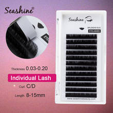 Seashine-extensiones de pestañas individuales, alta calidad, rizo L, 0,05mm de espesor, longitud mixta, suaves y naturales 2024 - compra barato