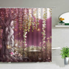 Dream Forest Magic Tree Swing Flower Butterfly Scenery Shower Curtains Elves Girl Mushroom Landscape 3d Print Bathroom Curtain 2024 - buy cheap