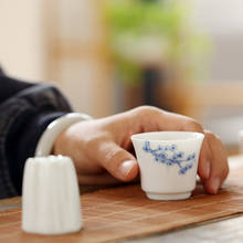 Taça de cerâmica de lama de jade, taça vintage pintada à mão para chá kung fu, copo único de cerâmica, copo mestre para escritório, tigela de chá bolha 2024 - compre barato