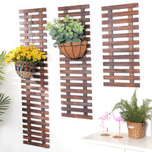 Solid Wood Fence Wall Hanging Flower Frame Grid Balcony Wall Hanging Plant Rose Rose Flower Shelf Hanging Wall Decoration 2024 - buy cheap