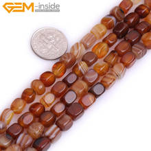 Natural Cube Original Agates Carnelian Stone Beads For Jewelry Making 8X8mm 15inches DIY FreeShipping Wholesale Gem-inside 2024 - buy cheap