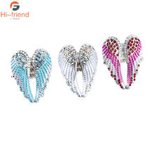 Fahion design 3 color Angel Wings Adjustable Rings with Crystal High Quality 3 Color Metal Ring For Beautiful Women's Gift 2024 - buy cheap