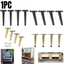 Patas de Metal para muebles, reemplazo recto oblicuo para TVStand, gabinete, mostrador, sofá, mesa de centro de té con tornillos, 120-400mm, 1 unidad 2024 - compra barato