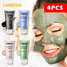 LANBENA Face Mask Mung Bean Clay Oil Control Deep Cleaning Blackhead Remover Acne Treatment Shrinks Pores Nourishing skin care 2024 - buy cheap