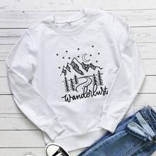 Wanderlust  women sweatshirt Gift For Traveler Sweats street style Unisex Grunge Vintage aesthetic Pullovers art Tops 2024 - buy cheap