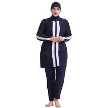 2020 Muslim Swimwear Islamic Full Cover Modest Plus Size Summer Beach Swim Wear Arab Women Beachwear Swimsuit Oversize 2024 - buy cheap