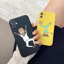 Матовый желтый мягкий чехол для телефона с мультяшным изображением доктора медсестры для iPhone SE 12mini 12Pro 11pro Max 7 8 Plus XR Xs Max 11, чехол из ТПУ 2024 - купить недорого