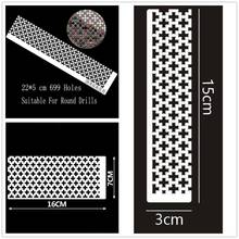 Dpsupr diy kit de pintura diamante ponto cruz ferramentas desenho régua quadrado/broca redonda diamante bordado acessório aço inoxidável 2024 - compre barato