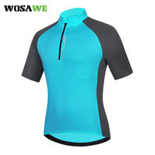 WOSAWE-maillot de Ciclismo de manga corta para hombre, camiseta reflectante con bolsillo con cremallera, transpirable, de secado rápido, para bicicleta de montaña 2024 - compra barato