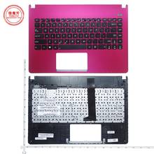 Novo teclado do portátil dos eua para asus x401 x401a x401u com escudo de capa verde vermelho 2024 - compre barato