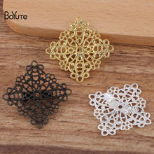 BoYuTe Custom (200 Pieces/Lot) 3 Colors Plated 21MM Metal Filigree Flower Brooch Pins Vintage European Brooches for Women 2024 - buy cheap