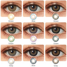 Разные цвета 2 шт. цвет линзы глаза контактов с цветные контактные линзы для глаз Красота Pupilentes Цветной линзы связаться с нами 2024 - купить недорого