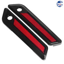 Preto left & right alforje dobradiça trava capa refletor vermelho para harley touring electra glide rua estrada rei limitada flhtkse 2024 - compre barato