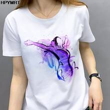 Camisa de t 2020 novo verão cor padrão impresso moda harajuku camiseta feminino casual branco topos roupas femininas 2024 - compre barato