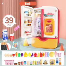 Children Pretend Play Toys Kids Simulation Spray Double Refrigerator Educational Mini Kitchen Toys Role Playing Toys for Girls 2024 - buy cheap