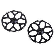 2 Pieces Plastic Black Gear Set For WLtoys V977 V988 V966 XK K110 RC Helicopter 2024 - buy cheap