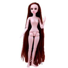 1/3 60cm Long Hair Bjd Dolls 21 Movable Jointed 3D Eyes Long Wigs Female Naked Nuded Doll Body Toys for Girls Gift 2024 - buy cheap