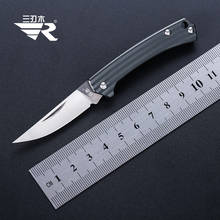 Sanrenmu 4112 faca de bolso dobrável, mini faca de frutas para acampamento ao ar livre e viagem e sobrevivência 2024 - compre barato