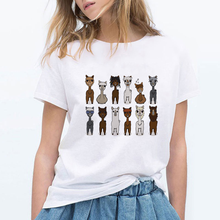 Camiseta alpaca com gola redonda, roupa de camisa para mulheres, estilo harajuku, primavera, verão 90s 2024 - compre barato