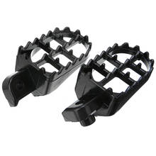 Pedaleira para motocicleta de metal preto, 2 peças, pedaleira, acessórios para motocicleta, ideal para yamaha pw50, pw80, kawasaki klx 110 2024 - compre barato