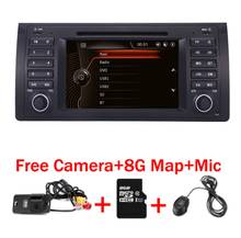 Reproductor multimedia con pantalla de 7 "y navegación GPS para BMW, autorradio Original con Bluetooth, RDS, USB, SD, control de volante, cámara libre, UI, DVD, para BMW E39 X5 E53 2024 - compra barato