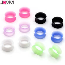 Jovivi 14mm Silicone Flexible Ear Flesh Tunnel Soft Gauge Plugs Piercing Ear Stretcher Expander Hollow Ear Piercing Jewelry 2024 - buy cheap