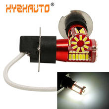 HYZHAUTO 2Pcs H3 LED Car Fog Lamp Bulbs White 57 led 3014 smd White Color 12V Auto Fog Lights 2024 - buy cheap