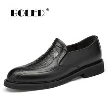 Zapatos de cuero genuino para hombre, zapatos de vestir de negocios de alta calidad, informales, Oxfords, para boda y oficina 2024 - compra barato