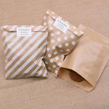 100pcs 13x18cm Kraft Paper Bags Polka Dots Chevron Candy Treat Bags Christmas Wedding Birthday Party Favors Packaging Supplies 2024 - buy cheap