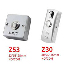 Botão de saída de porta de liga de zinco, interruptor de saída para sistema de controle de acesso para porta, botão de liberação de porta 2024 - compre barato