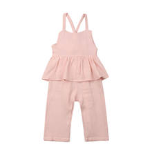 Pudcoco 1-6T Toddler Baby Girl Clothes Sleeveless Ruffle Jumpsuit Bodysuit Overall Outfit 2024 - buy cheap