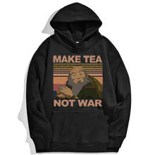 Make Tea Old Man Streetwear Male Hoodie Text Not War Streetwear Sweatshirt Men Retro Streetwear Casual Fleece Tracksuits Man 2024 - buy cheap