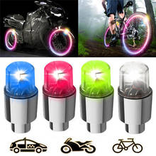 2 pçs da bicicleta do carro da motocicleta roda pneu válvula tampa flash led luz falou lâmpada 2024 - compre barato