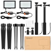 JINTU 2-Pack 3200K-5600K USB LED Video Light w/Tripod Stand for Tabletop/Video Conference Lighting/YouTube Video Photography 2024 - buy cheap
