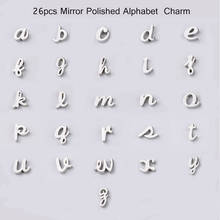 26pc 3Colors Stainless steel Mirror Polished Beads Hole 1.8mm English Alphabet Letters A-Z Small Hole Bead DIY Jewelry Finding 2024 - buy cheap