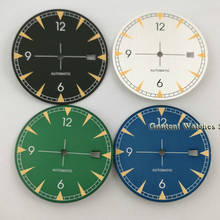 Goutent-esfera de reloj estéril de 33,2mm, esfera de reloj negra/blanca/azul/verde, ajuste luminoso, movimiento NH35 2024 - compra barato
