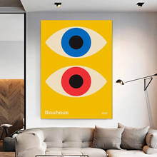 Pintura de Obra de Arte Moderna Bauhaus, cuadro al óleo de mediados de siglo, impresiones de póster, lienzo, cuadro de pared para decoración de la habitación del hogar 2024 - compra barato