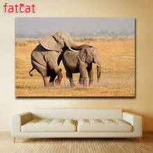 Fatcat 5d pintura de diamante elefante animais bordado kit de ponto cruz mosaico venda bordado decoração de casa ae1130 2024 - compre barato