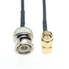 SMA male right angle to BNC male jack connector jumper pigtail RG174 cable 2024 - buy cheap