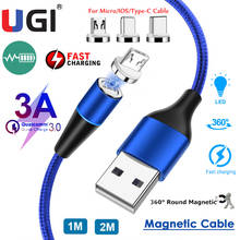 UGI-Cable magnético de carga rápida para móvil, Cable Micro USB tipo C para Samsung s7, s8, s9, S10, sincronización de datos 2024 - compra barato