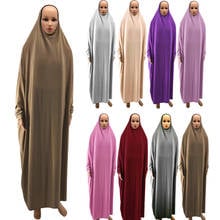 Muslim Women Full Cover Prayer One Piece Hijab Long Maxi Dress Abaya Kaftan Robes Overhead Arab Middle East Gown Islamic Clothes 2024 - buy cheap