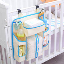 Bolsa de almacenamiento portátil para cama de bebé, organizador de cabecera, juego de cama para cuna infantil, impermeable, bolsillo para pañales de juguete 2024 - compra barato