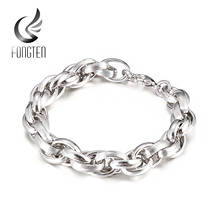 Fongten-pulsera de cadena redonda para hombre y mujer, brazalete de acero inoxidable Punk Especial de 11mm de ancho, joyería 2024 - compra barato