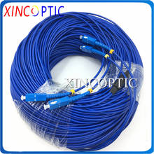 Cable de conexión de fibra óptica doble, accesorio de doble SC-SC/FC/LC/STUPC, 2C Duplex 50M monomodo SM 9/125, PVC azul, 3,0mm, 2 fibras 2024 - compra barato